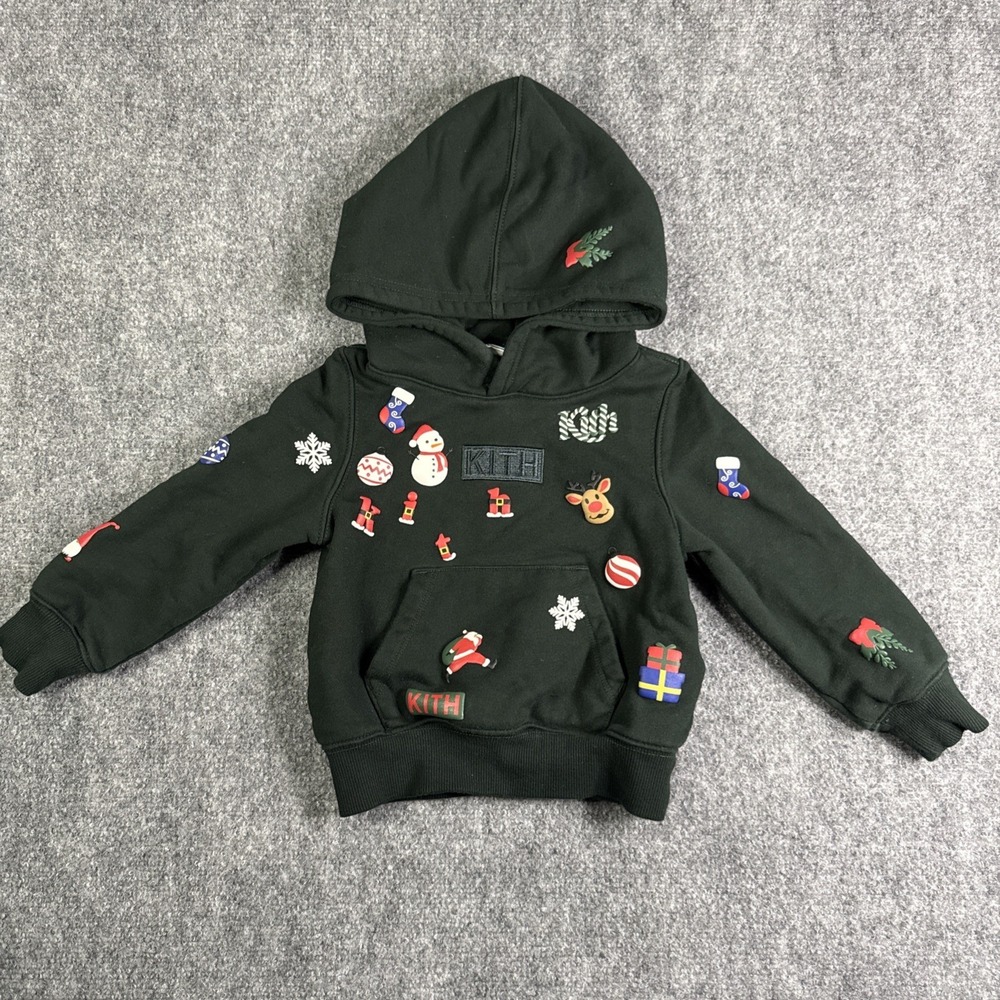 Kith Kithmas Kids Ornament Williams Hoodie Christmas Sweatshirt Toddler 3T